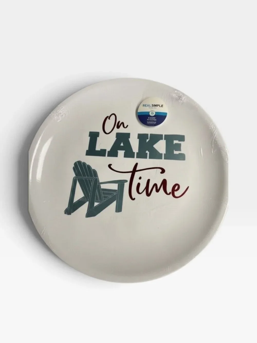 Lake Life Dinner Plates Set - New Plastic Indoor & Outdoor Dining Plates